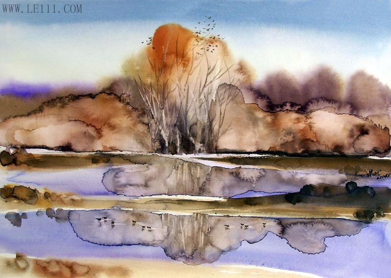 朱斌的作品“静静的池塘.”