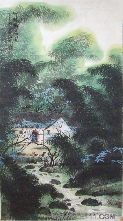 山恺的作品“竹林幽居图”